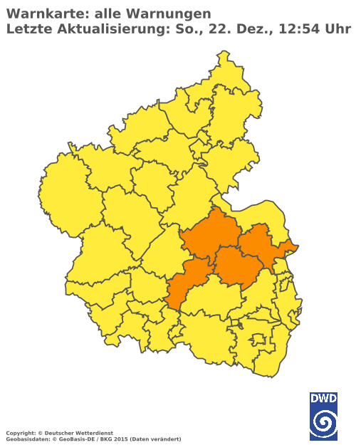 Aktuelle Wetterwarnungen für Mainz-Bingen und Stadt Mainz